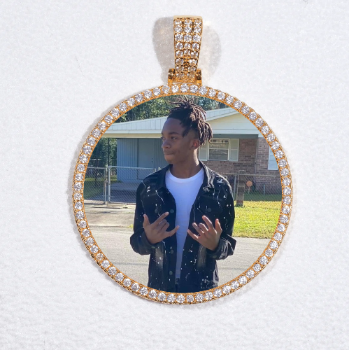 MEDIUM 3D CIRCLE CUSTOM PICTURE PENDANT