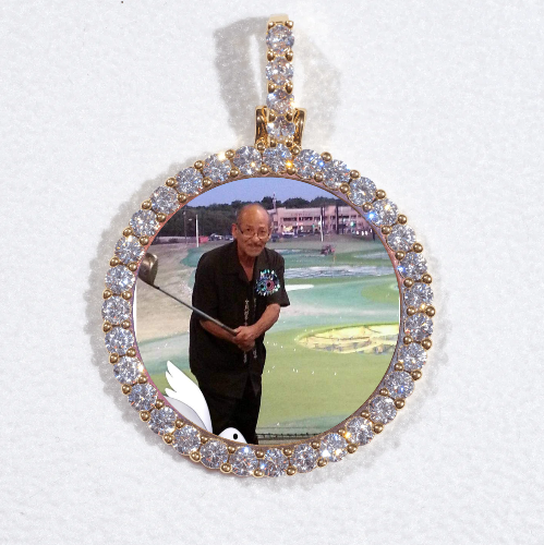 3D CIRCLE CUSTOM PICTURE PENDANT SMALL SIZE