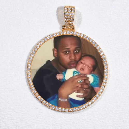 MEDIUM 3D CIRCLE CUSTOM PICTURE PENDANT