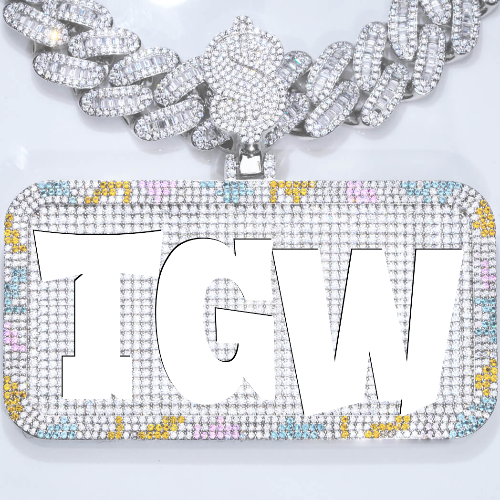 CUSTOM LETTER NECKLACE 3D COLORFUL SQUARE