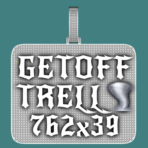 CUSTOM LETTER NECKLACE 3D BIG SQUARE
