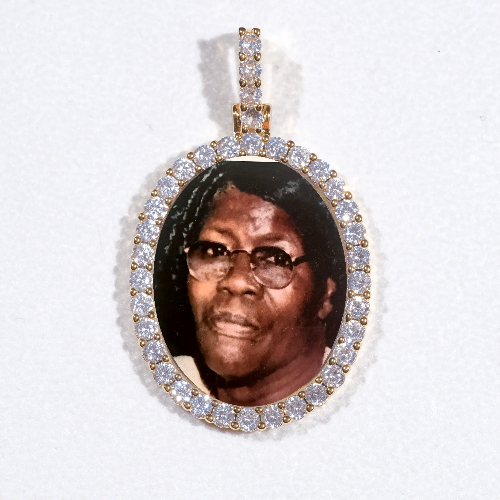3D Oval Custom Picture Pendant