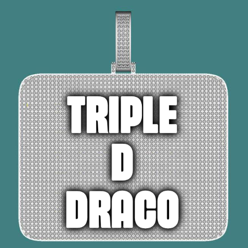 CUSTOM LETTER NECKLACE 3D BIG SQUARE
