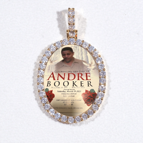 3D Oval Custom Picture Pendant