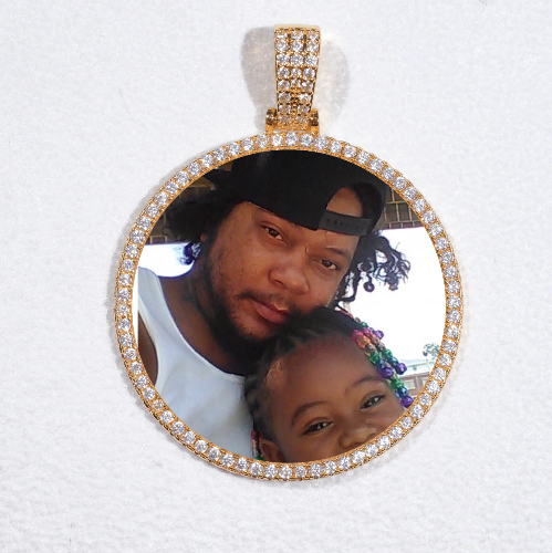 MEDIUM 3D CIRCLE CUSTOM PICTURE PENDANT