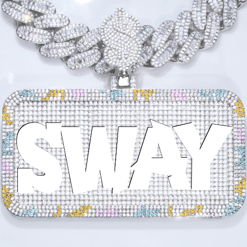 CUSTOM LETTER NECKLACE 3D COLORFUL SQUARE