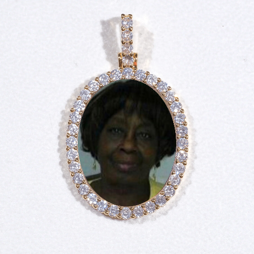 3D Oval Custom Picture Pendant