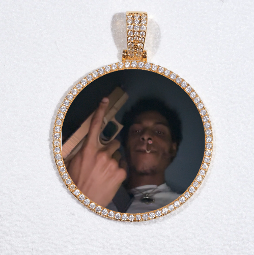 MEDIUM 3D CIRCLE CUSTOM PICTURE PENDANT