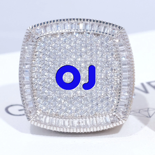 CUSTOM LETTER 3D ICED RING