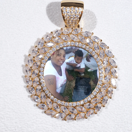 Large 3D Wheat Ear Custom Picture Pendant