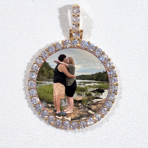 3D CIRCLE CUSTOM PICTURE PENDANT SMALL SIZE