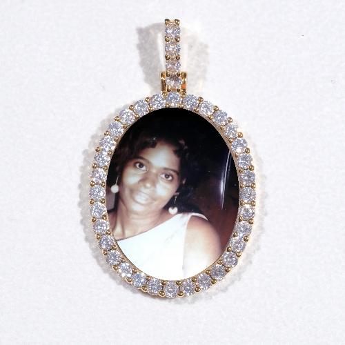 3D Oval Custom Picture Pendant