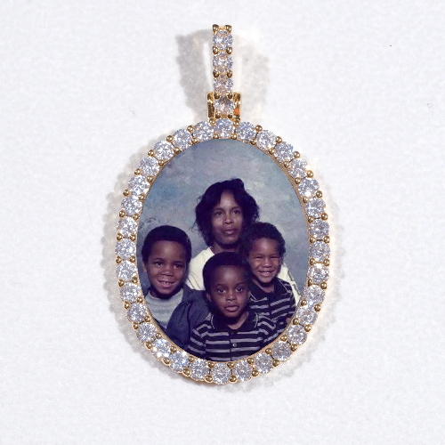 3D Oval Custom Picture Pendant