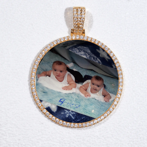 MEDIUM 3D CIRCLE CUSTOM PICTURE PENDANT