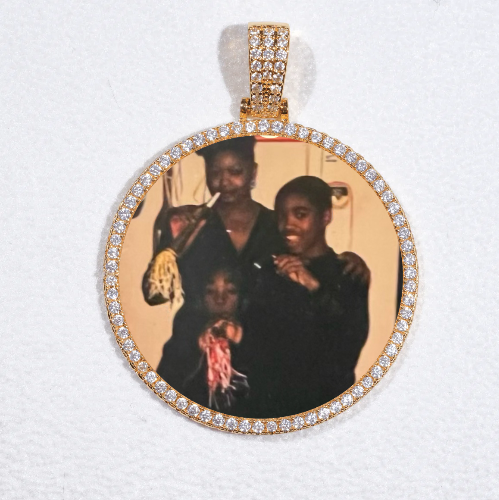 MEDIUM 3D CIRCLE CUSTOM PICTURE PENDANT