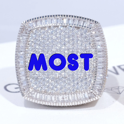 CUSTOM LETTER 3D ICED RING