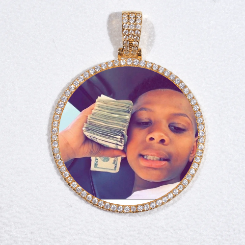 MEDIUM 3D CIRCLE CUSTOM PICTURE PENDANT