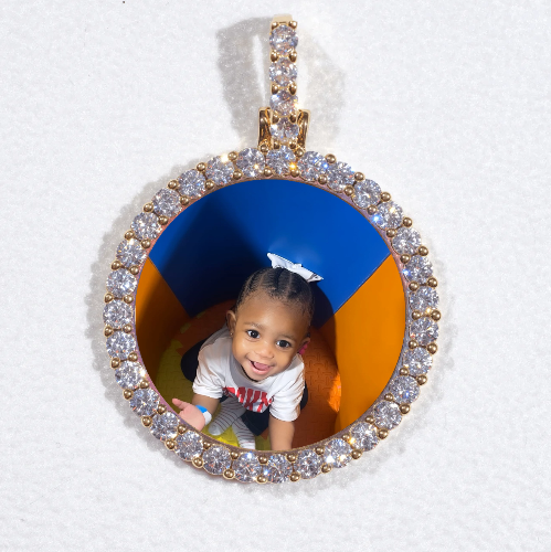 3D CIRCLE CUSTOM PICTURE PENDANT SMALL SIZE