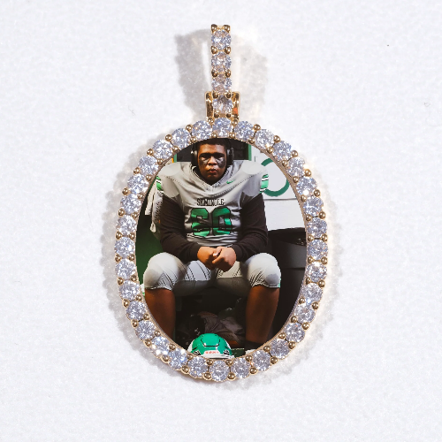 3D Oval Custom Picture Pendant