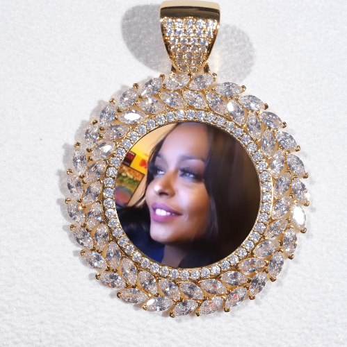 Large 3D Wheat Ear Custom Picture Pendant