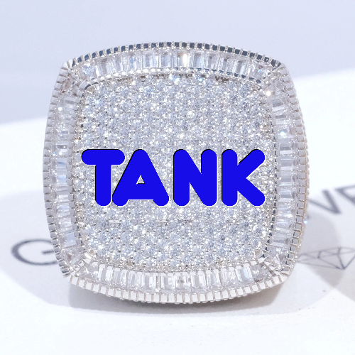 CUSTOM LETTER 3D ICED RING