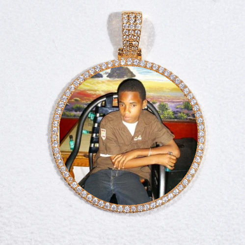 MEDIUM 3D CIRCLE CUSTOM PICTURE PENDANT