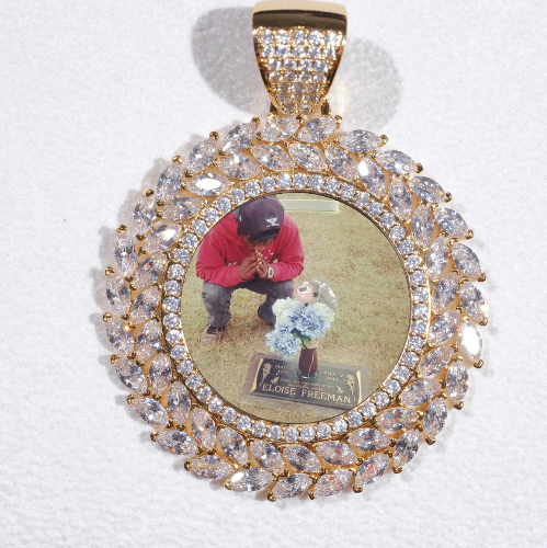 Large 3D Wheat Ear Custom Picture Pendant