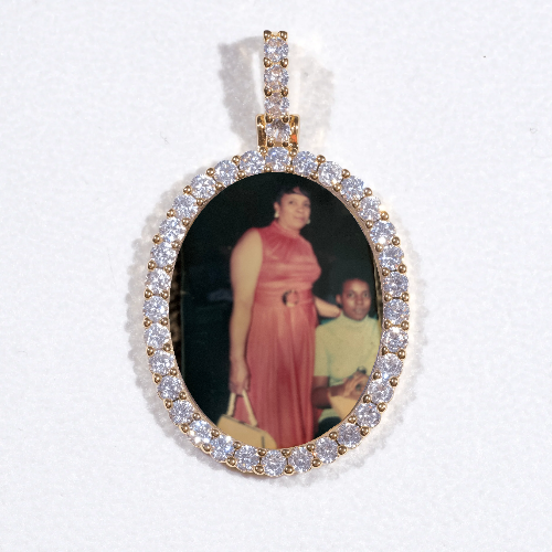 3D Oval Custom Picture Pendant