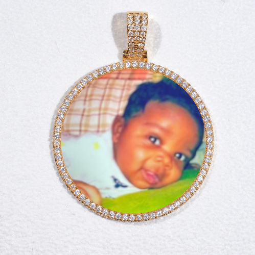 MEDIUM 3D CIRCLE CUSTOM PICTURE PENDANT