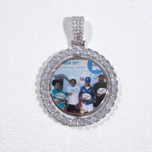 3D Spinning 2-Faced Custom Picture Pendant