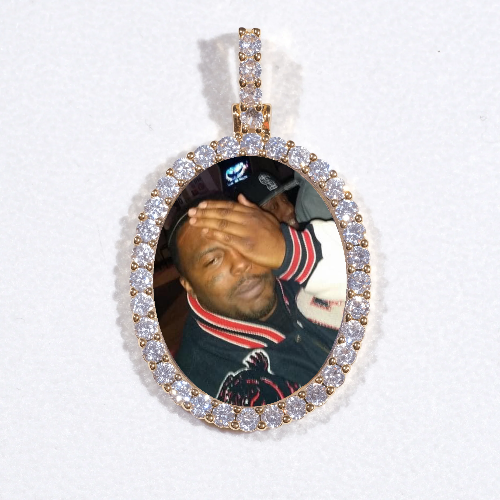 3D Oval Custom Picture Pendant