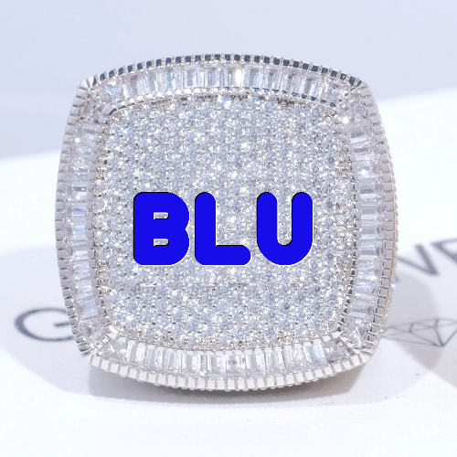 CUSTOM LETTER 3D ICED RING