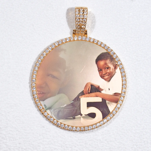 MEDIUM 3D CIRCLE CUSTOM PICTURE PENDANT