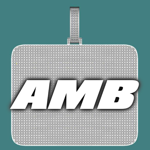 CUSTOM LETTER NECKLACE 3D BIG SQUARE
