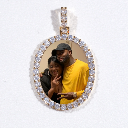 3D Oval Custom Picture Pendant