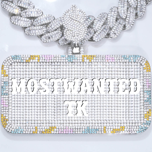 CUSTOM LETTER NECKLACE 3D COLORFUL SQUARE