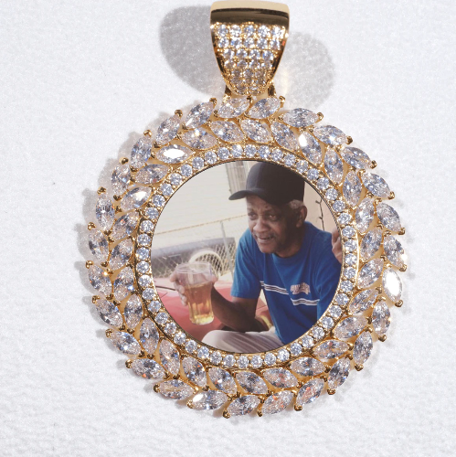 Large 3D Wheat Ear Custom Picture Pendant