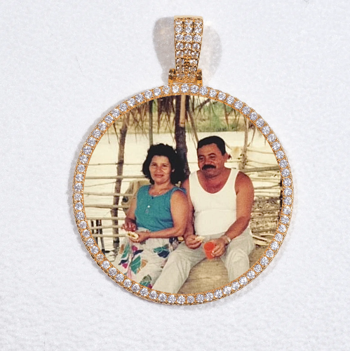 MEDIUM 3D CIRCLE CUSTOM PICTURE PENDANT
