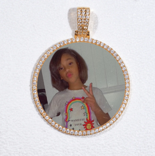 MEDIUM 3D CIRCLE CUSTOM PICTURE PENDANT