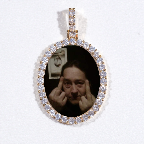 3D Oval Custom Picture Pendant