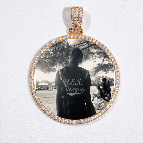 MEDIUM 3D CIRCLE CUSTOM PICTURE PENDANT
