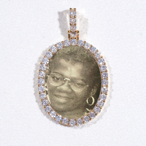 3D Oval Custom Picture Pendant