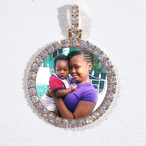 3D CIRCLE CUSTOM PICTURE PENDANT SMALL SIZE