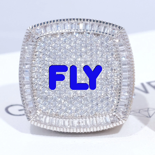 CUSTOM LETTER 3D ICED RING