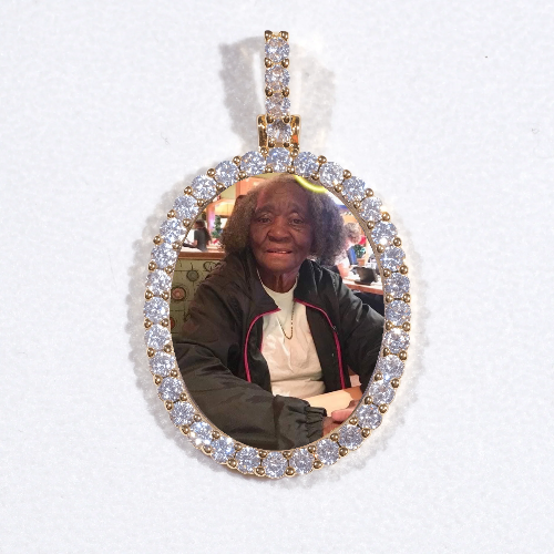 3D Oval Custom Picture Pendant