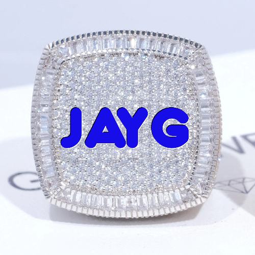 CUSTOM LETTER 3D ICED RING