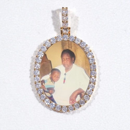3D Oval Custom Picture Pendant