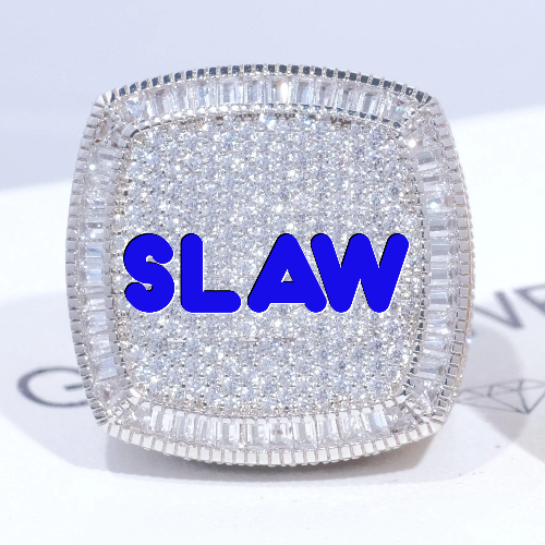 CUSTOM LETTER 3D ICED RING