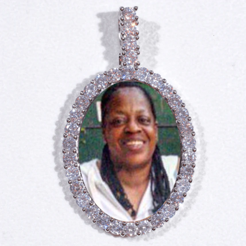 Large 3D Oval Custom Picture Pendant