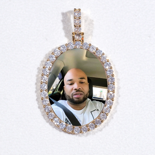 3D Oval Custom Picture Pendant